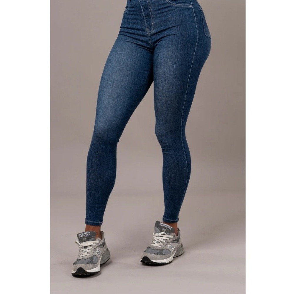 Fit Jeans Women's Sapphire Blue High Rise Skinny Contour Fit Denim NWT Size M